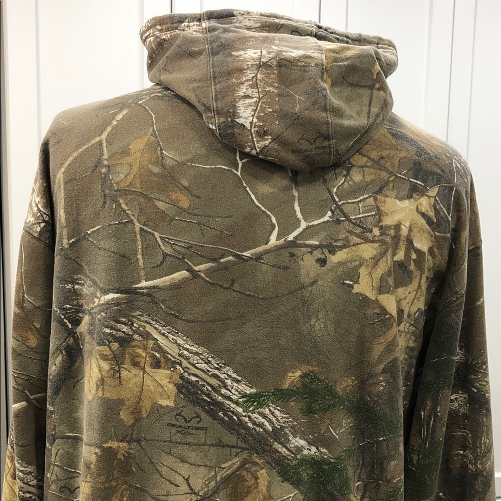 Realtree Woodland Camo Hoodie | Men’s XL | Orange Logo - Picture 7 of 14